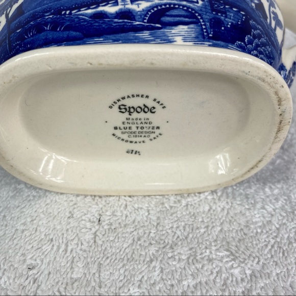 Copeland Spode's Tower Blue Gravy Boat - Picture 5 of 8